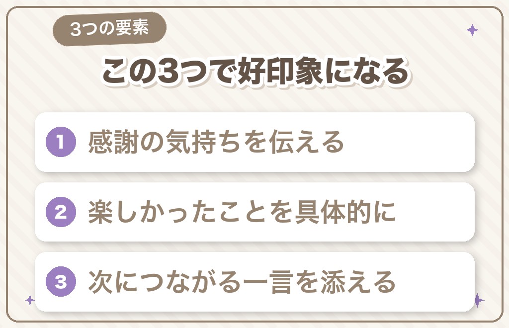 好印象なデート後LINEの3つの要素