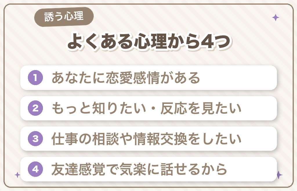 職場で二人きりの食事に誘う男性心理7つ