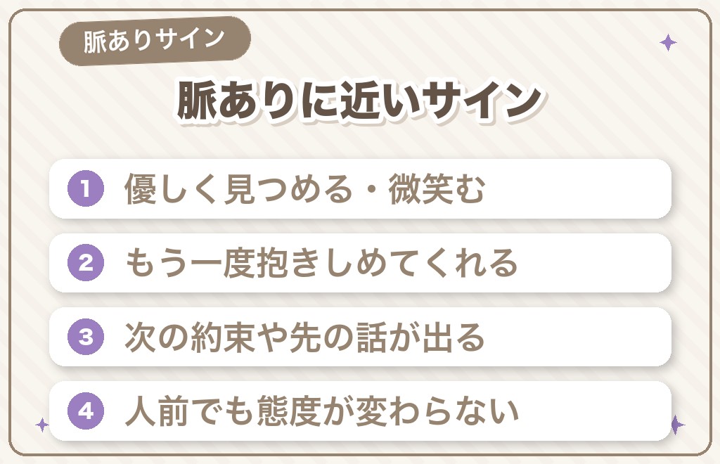 キスした後の男性心理がわかる脈ありサイン