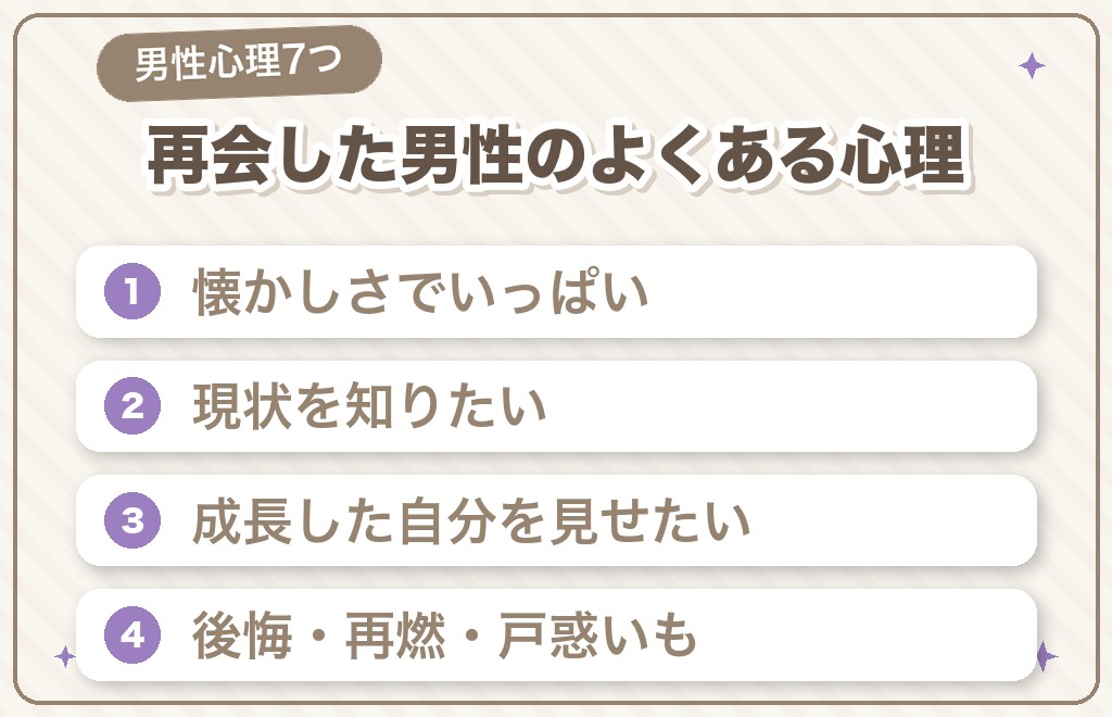 昔好きだった人と再会した男性心理7つ