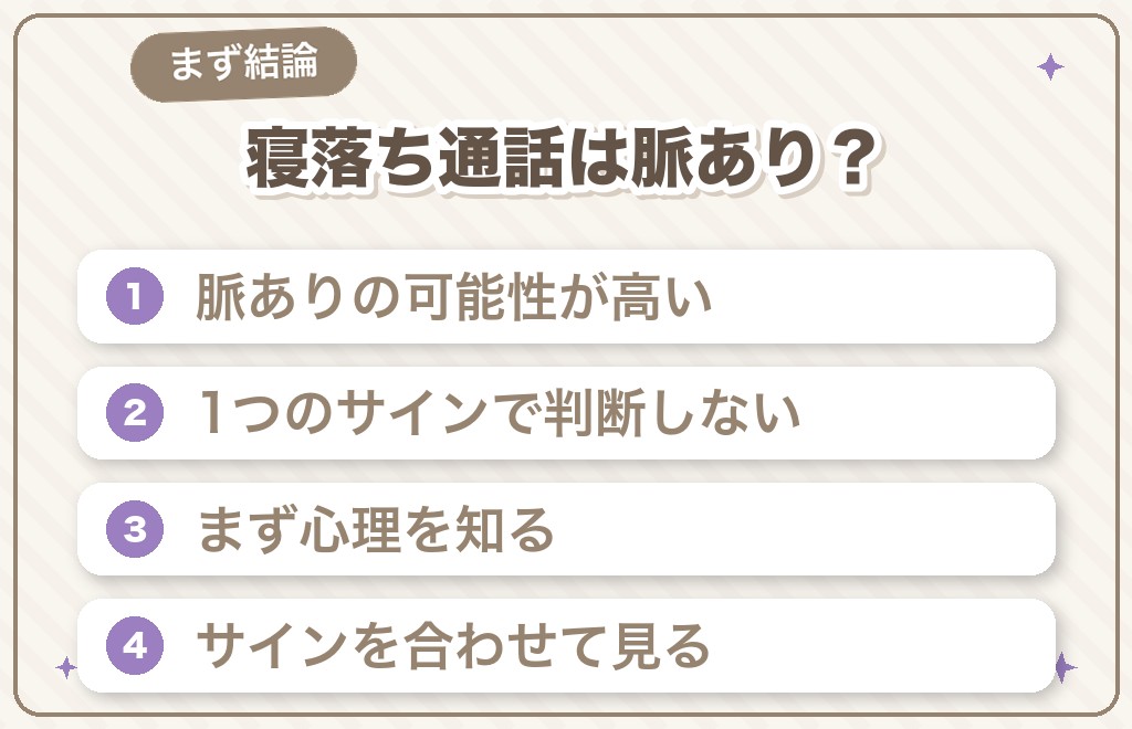 付き合ってないのに寝落ち通話する男性は脈あり?まず結論から