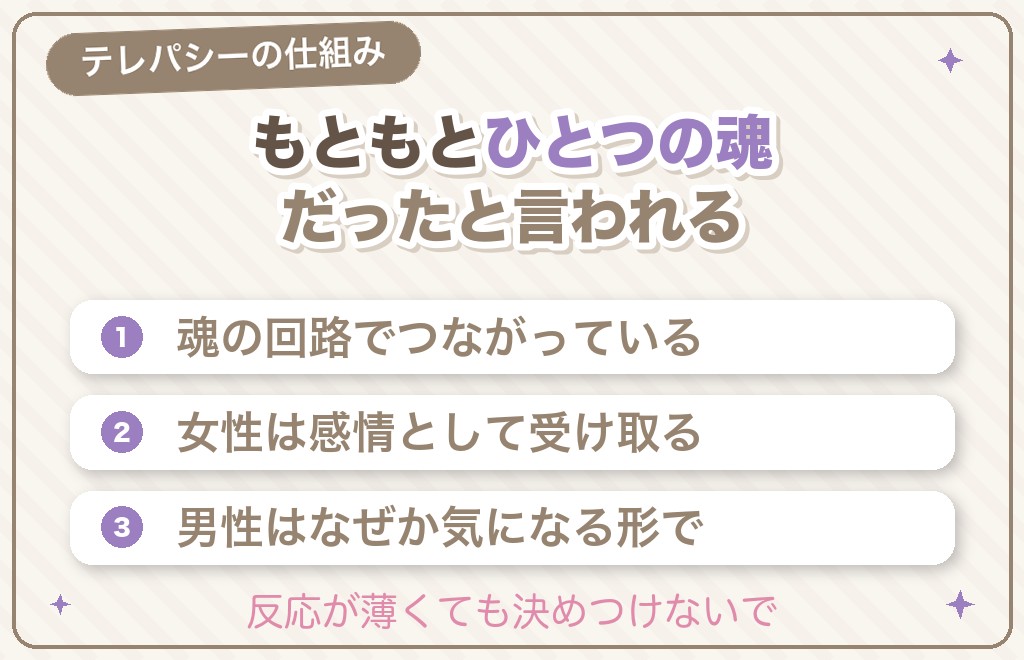 ツインレイ男性側がテレパシーを感じる仕組み